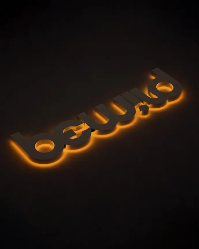 Corpóreo chapa backlight (luz difusa) personalizado